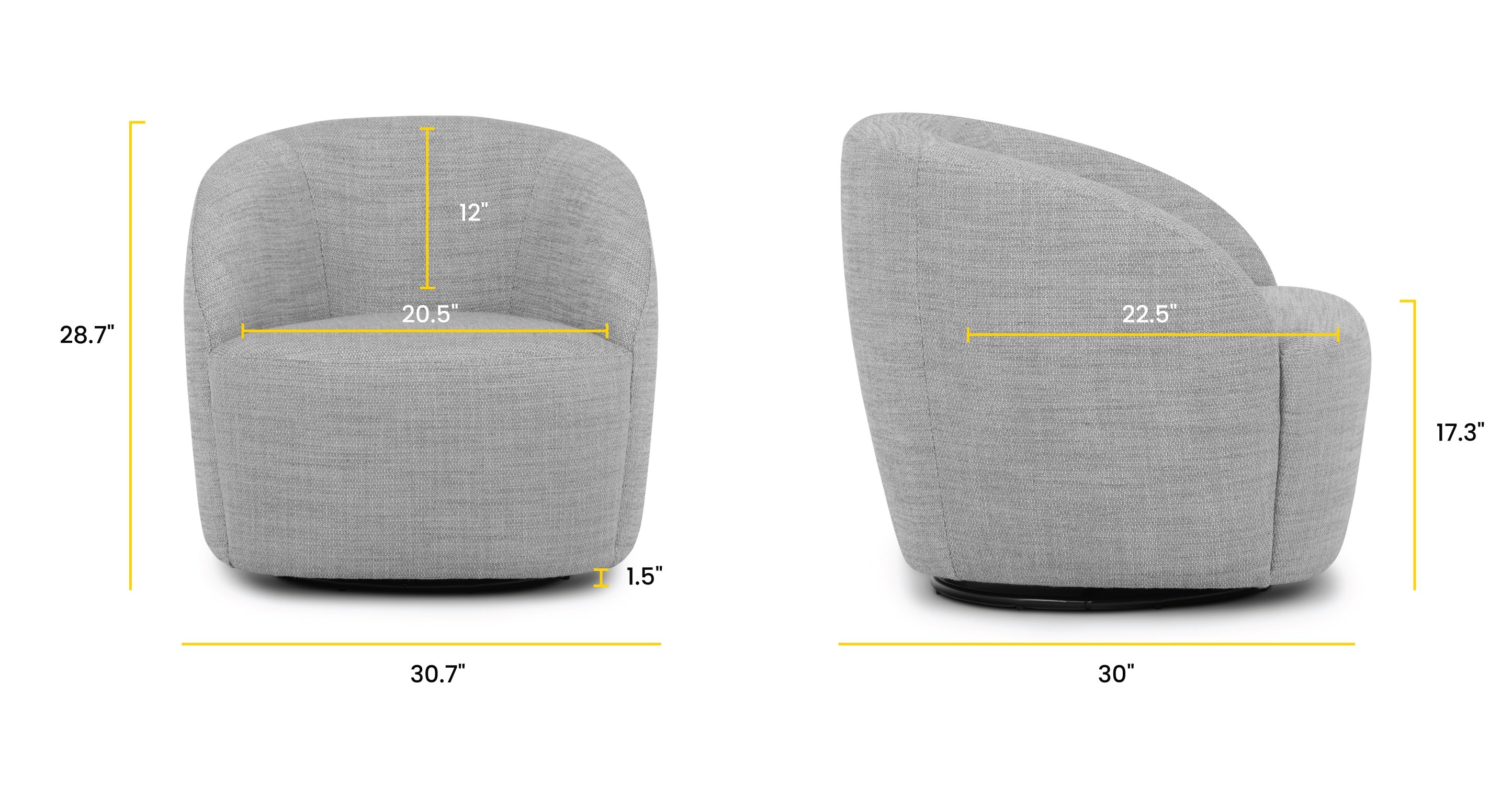 Alma Swivel Lounge Chair - Image 30