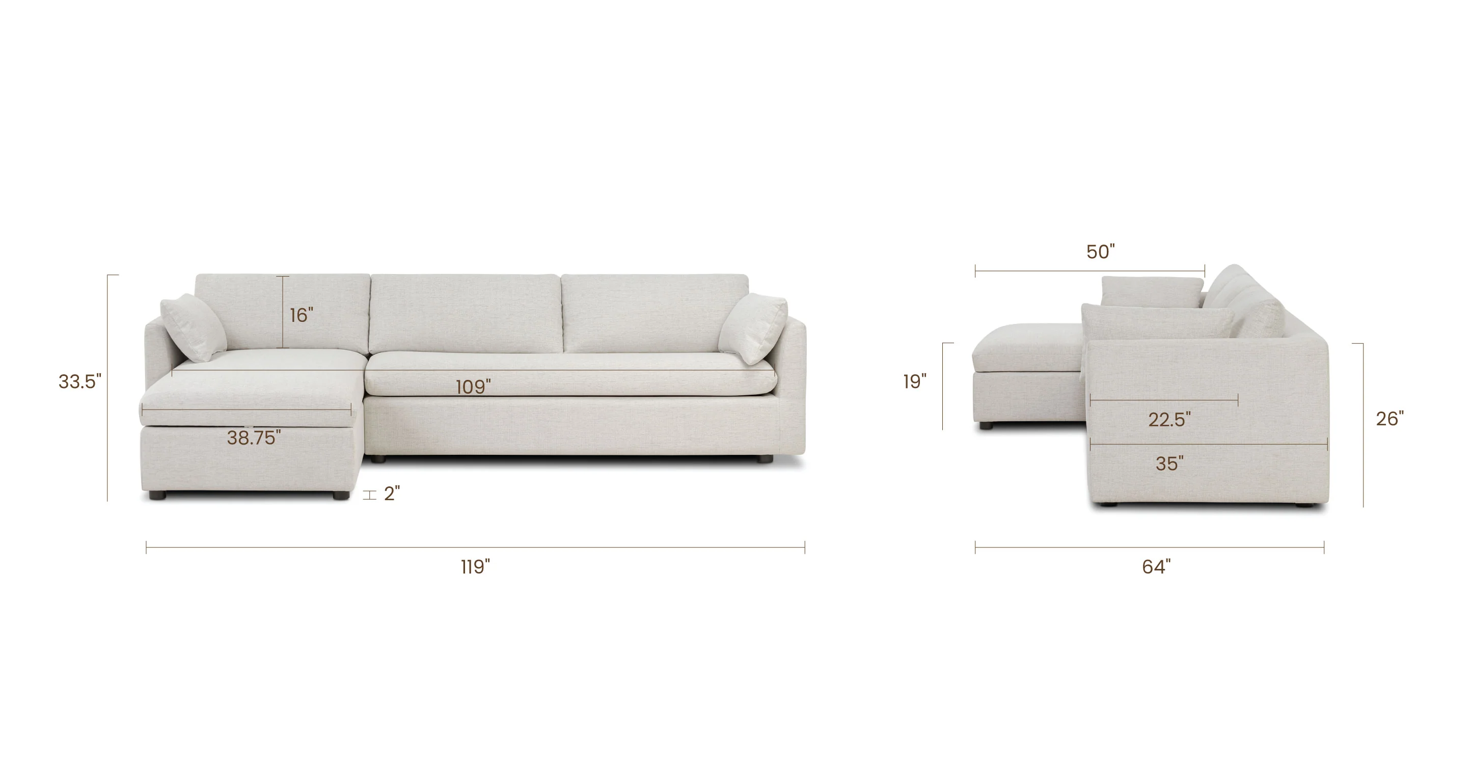 Argos Left-Facing Sleeper Sectional Sofa Bed - Image 32