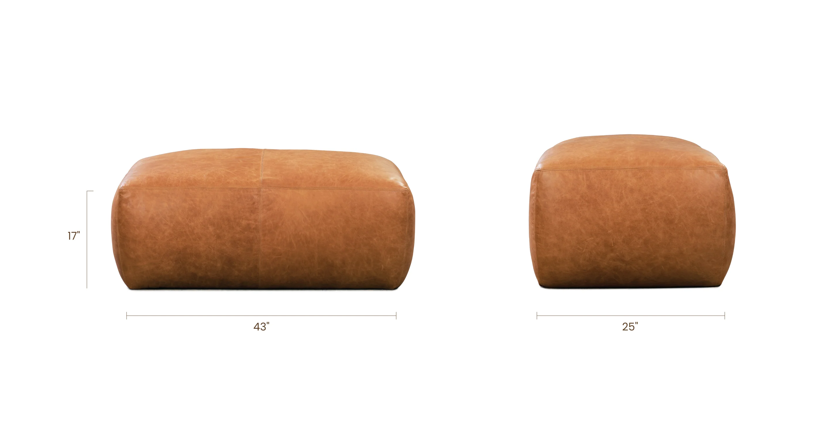 Denver Leather Ottoman - Image 19
