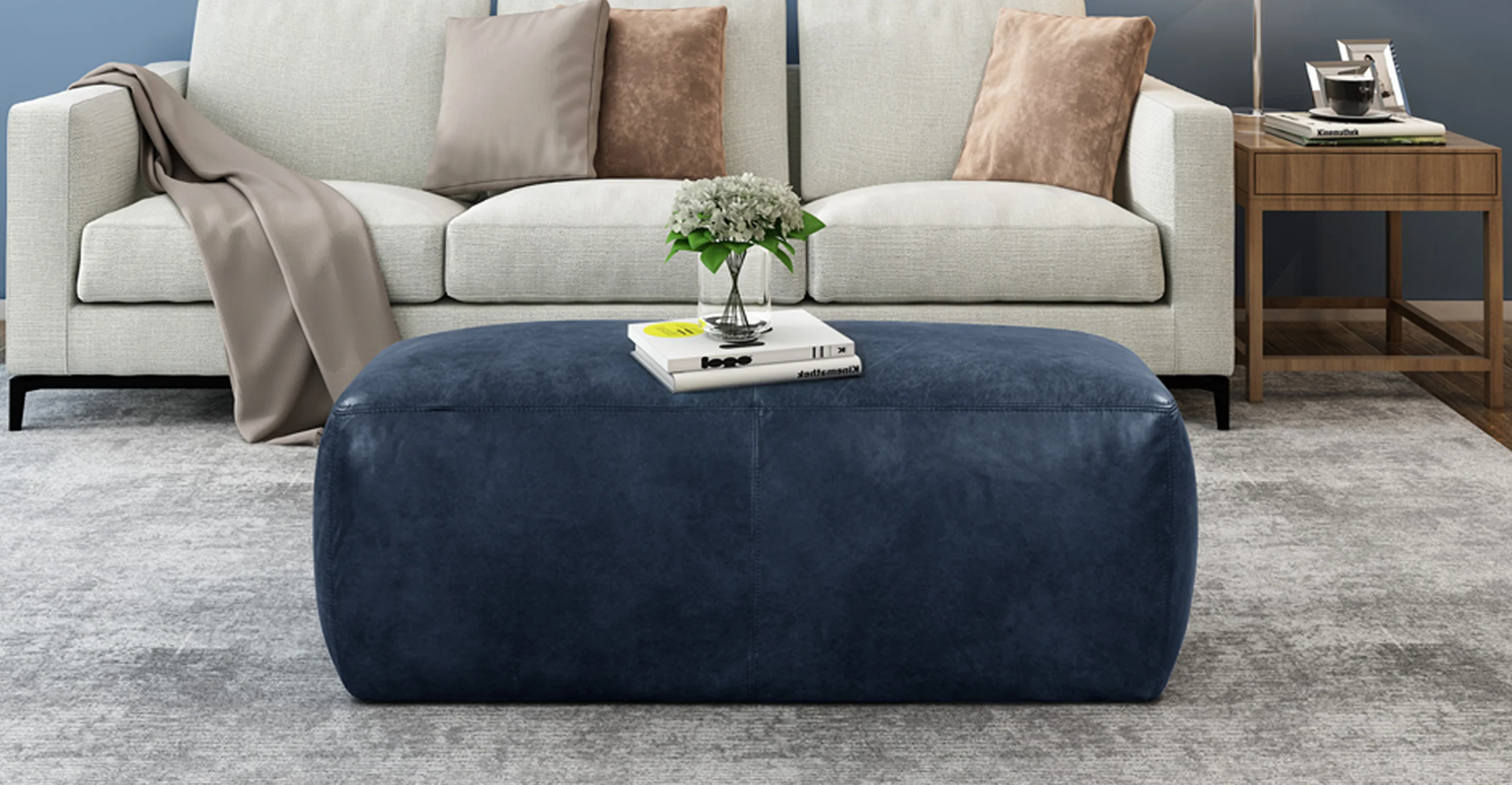 Denver Leather Ottoman - Image 23