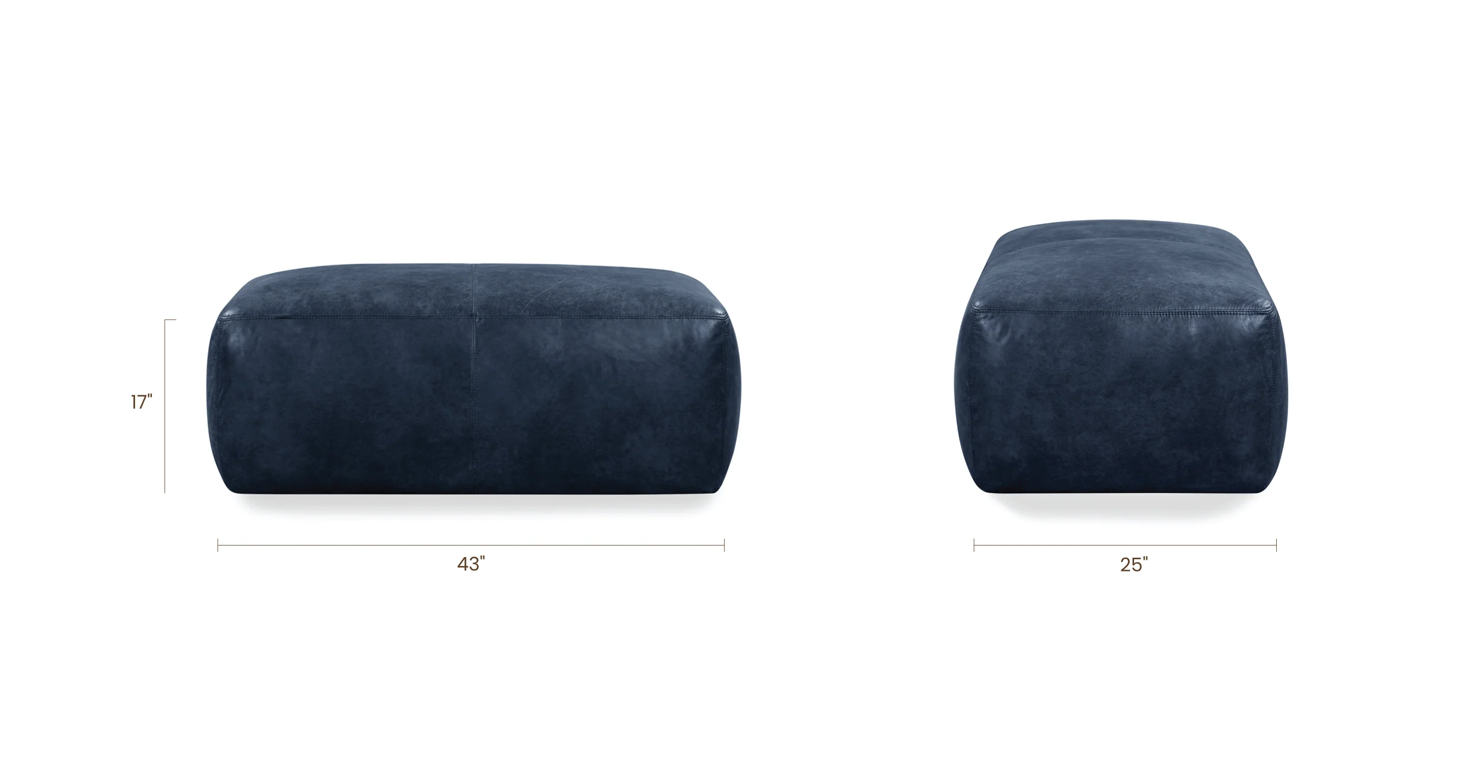 Denver Leather Ottoman - Image 29