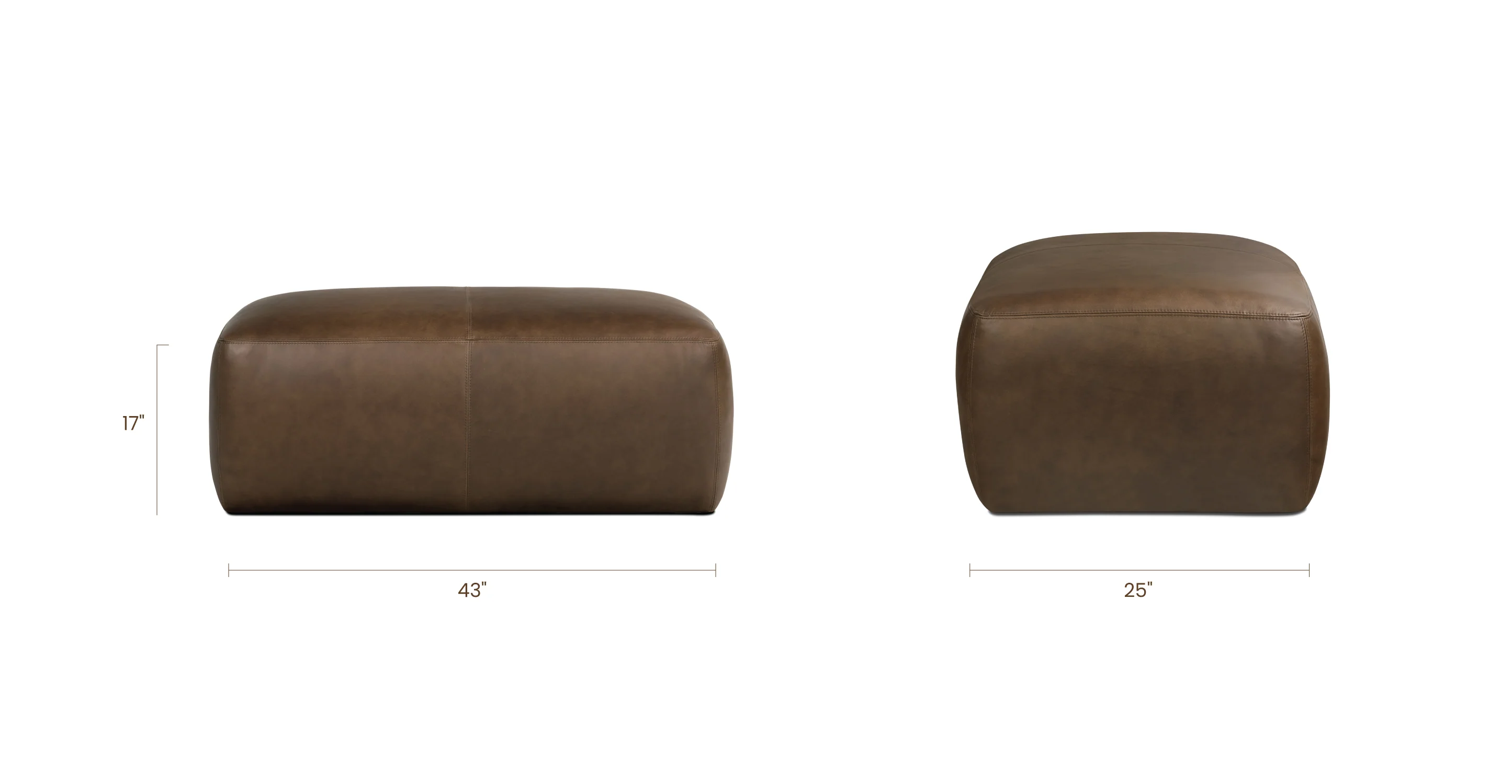 Denver Leather Ottoman - Image 41