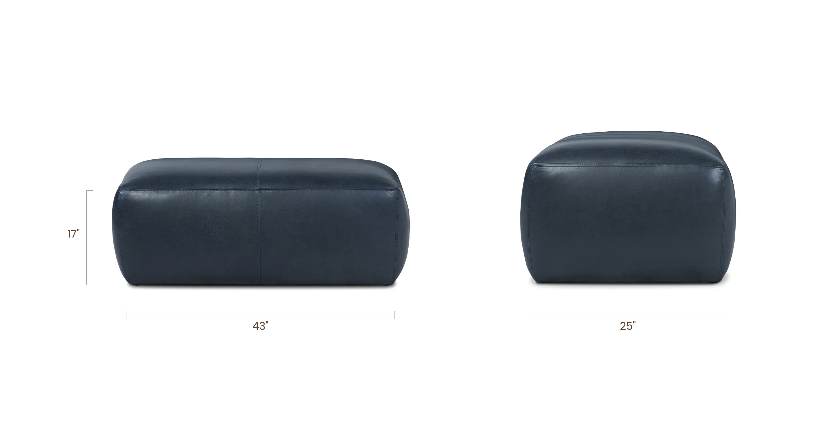 Denver Leather Ottoman - Image 49