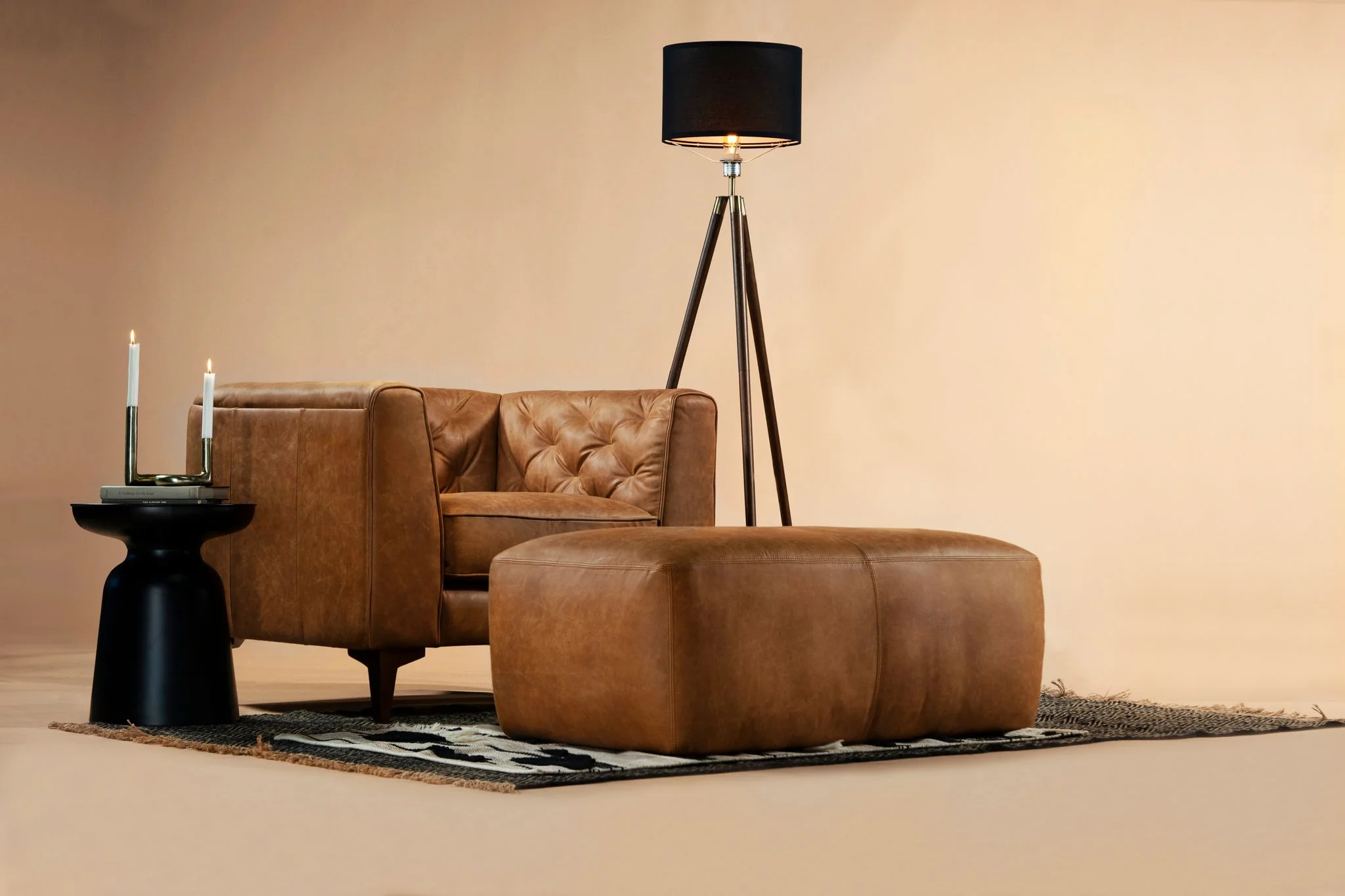 Denver Leather Ottoman - Image 5