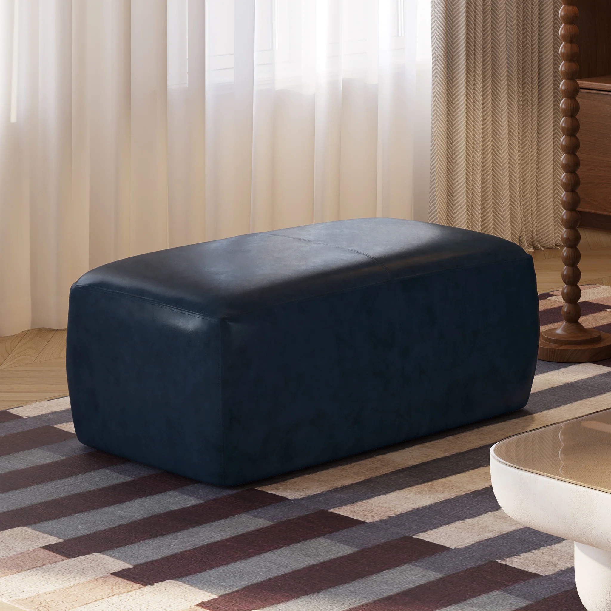 Denver Leather Ottoman - Image 59