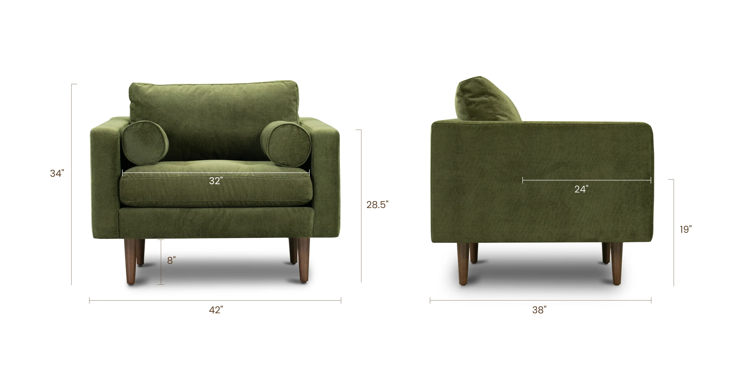 Napa Velvet Lounge Chair - Image 13