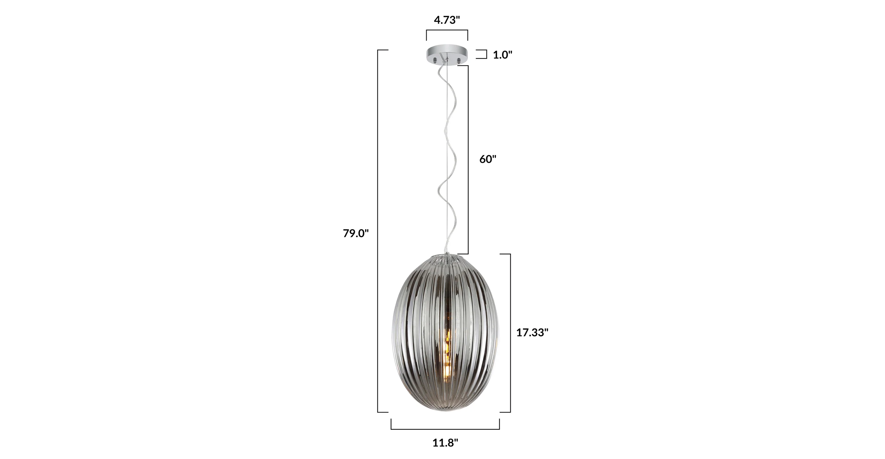 Opal 12" Glass Pendant Light - Image 12