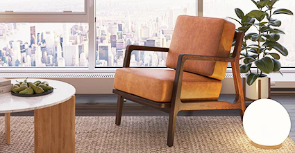 Verity Leather Lounge Chair - Image 119